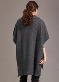 McDonald Textiles</p>Step Hem Poncho</p>(Pewter)