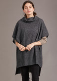 McDonald Textiles</p>Step Hem Poncho</p>(Pewter)