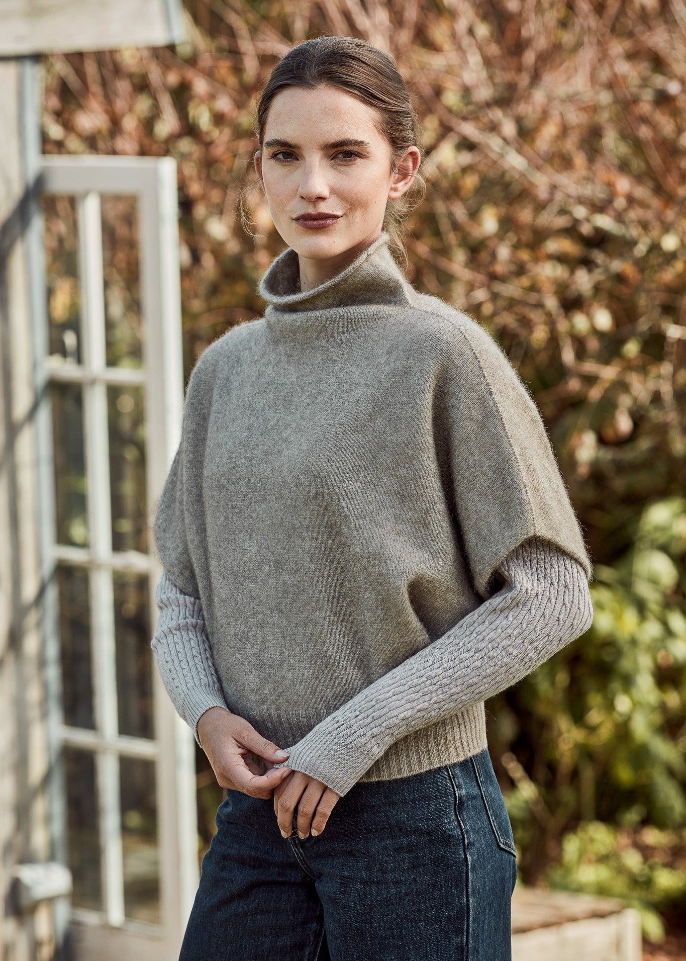 McDonald Textiles</p>Shrug Sweater</p>(Mocha)