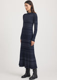 Toorallie</p>Gradient Stripe Dress</p>(French Navy)