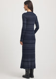 Toorallie</p>Gradient Stripe Dress</p>(French Navy)