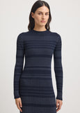 Toorallie</p>Gradient Stripe Dress</p>(French Navy)