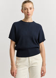 Toorallie</p>Pointelle Knit Dolman</p>(French Navy)