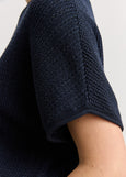 Toorallie</p>Pointelle Knit Dolman</p>(French Navy)