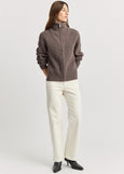 Toorallie</p>Zip Through Rib Knit</p>(Mocha)