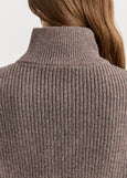 Toorallie</p>Zip Through Rib Knit</p>(Mocha)