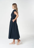 Goondiwindi Cotton</p>Shell Cap Sleeve Dress</p>(Dark Navy)