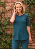 Tani</p>Elbow Sleeve Relaxed Top</p>(Spruce)