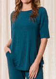 Tani</p>Elbow Sleeve Relaxed Top</p>(Spruce)