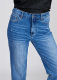 Bianco</p>Adriana Mid Rise Straight Leg</p>(Dark Blue Denim)