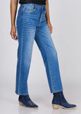 Bianco</p>Adriana Mid Rise Straight Leg</p>(Dark Blue Denim)