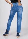 Bianco</p>Adriana Mid Rise Straight Leg</p>(Dark Blue Denim)