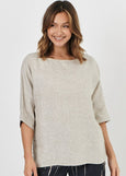 Naturals by O&J</p>Relaxed Fit Top</p>(Dune)