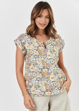 Naturals by O&J</p>Short Sleeve Top</p>(Tapestry)