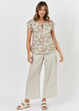 Naturals by O&J</p>Short Sleeve Top</p>(Tapestry)