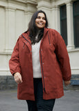 Amble</p>Refuge Long Waterproof Jacket</p>(Terracotta)