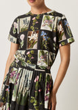 Nancybird</p>Apollo Tee</p>(Charcoal Archive Floral)