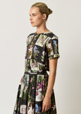Nancybird</p>Apollo Tee</p>(Charcoal Archive Floral)