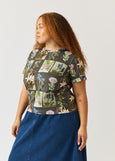 Nancybird</p>Apollo Tee</p>(Charcoal Archive Floral)