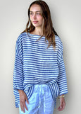 Frockk</p>Avril Top</p>(Cornflower Blue Stripe)