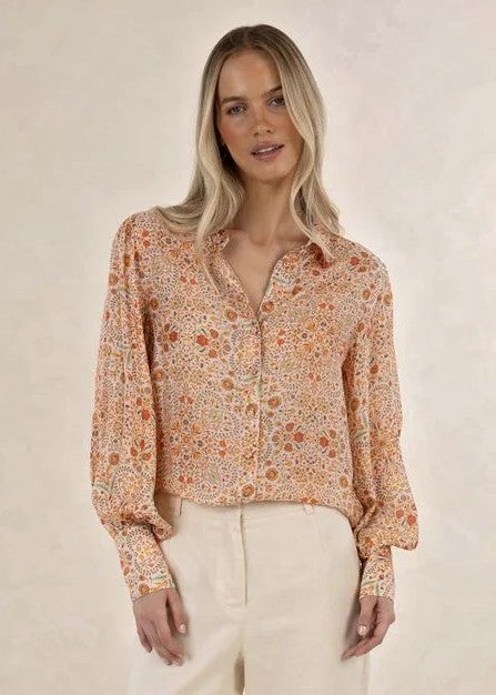 Humidity Lifestyle</p>Ayla Blouse</p>(Melon Print)