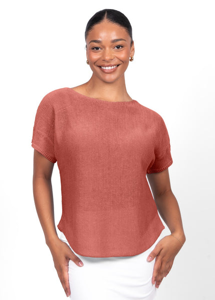 Mae</p>Horizontal Dolman Sleeve Top</p>(Terracotta)