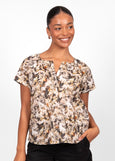 Mae</p>Print Top</p>(Olive Combo)