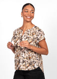 Mae</p>Print Top</p>(Olive Combo)