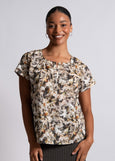 Mae</p>Print Top</p>(Olive Combo)