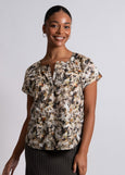 Mae</p>Print Top</p>(Olive Combo)