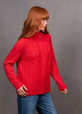 Mae</p>Cable Raglan Pullover</p>(Cayenne)