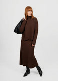 Mae</p>Sophie Panelled Flared Skirt</p>(Chocolate)