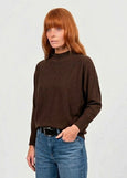 Mae</p>Dolman 3/4 Sleeve Pullover</p>(Chocolate)