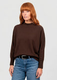 Mae</p>Dolman 3/4 Sleeve Pullover</p>(Chocolate)