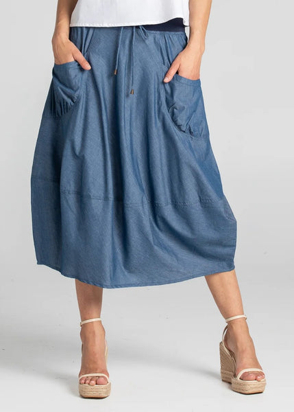 Boom Shankar</p>Guru Skirt</p>(Chambray)