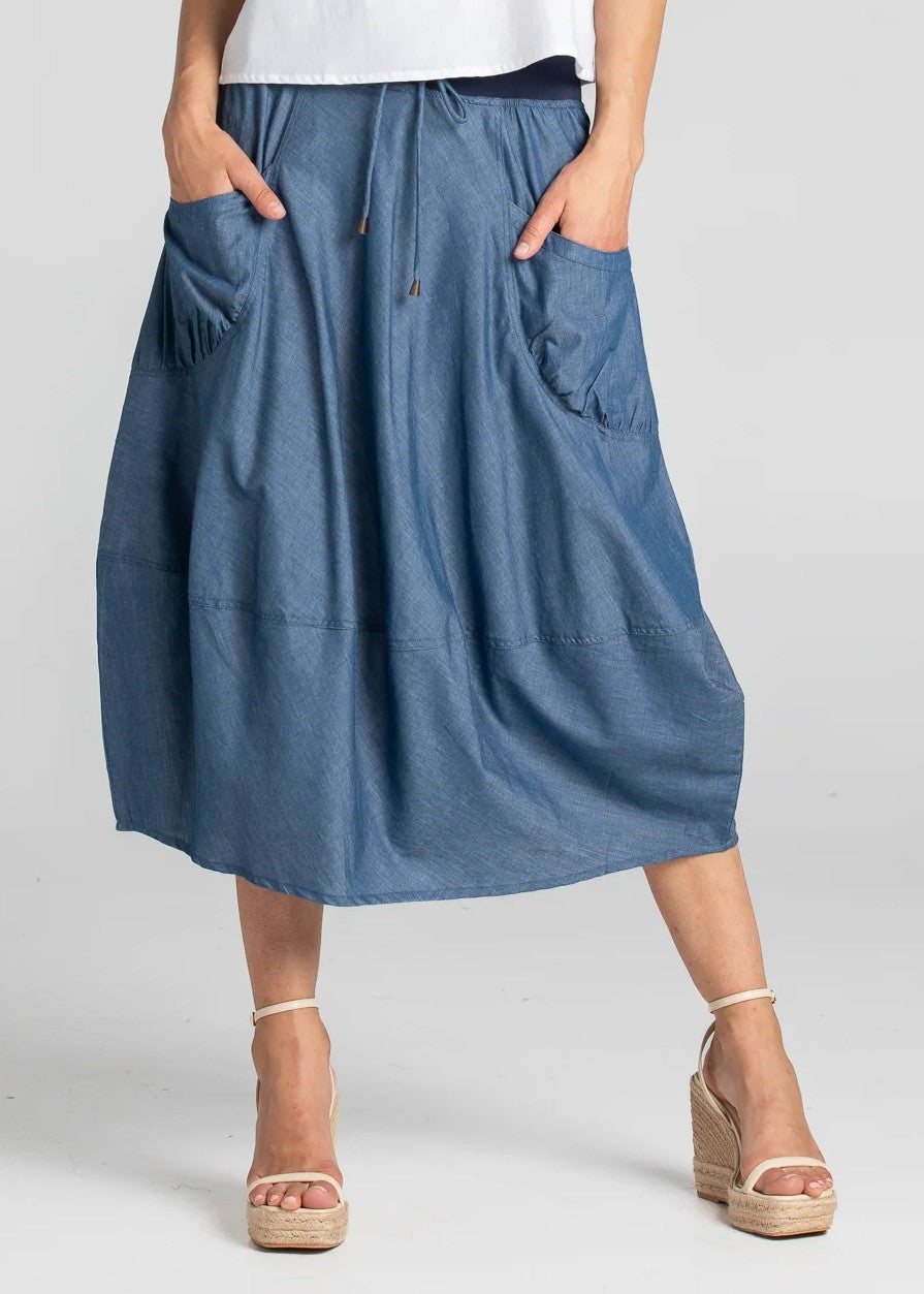 Boom Shankar</p>Guru Skirt</p>(Chambray)