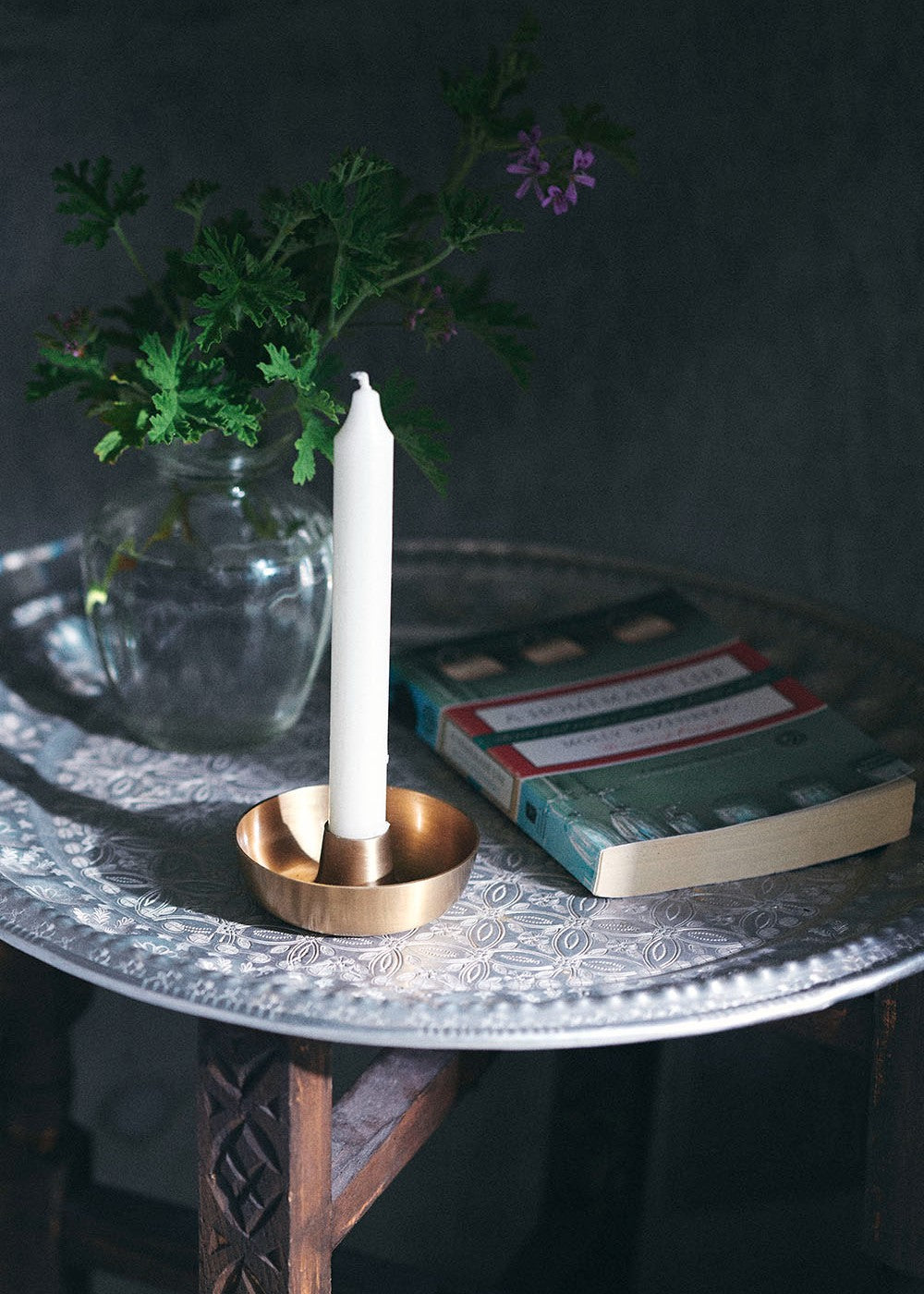 Fog Linen Work</p>Brass Candle Holder