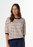 Cloth+Paper+Scissors</p>The Refresh 3/4 Sleeve Tee</p>(White/Fox)