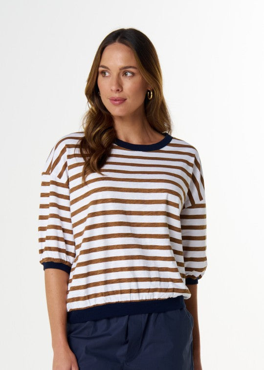Cloth+Paper+Scissors</p>The Refresh 3/4 Sleeve Tee</p>(White/Fox)
