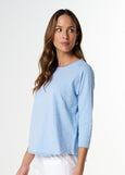 Cloth+Paper+Scissors</p>On Repeat Raglan Tee</p>(Skyway Blue)