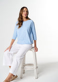 Cloth+Paper+Scissors</p>On Repeat Raglan Tee</p>(Skyway Blue)