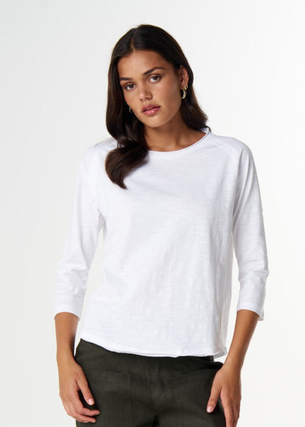 Cloth+Paper+Scissors</p>On Repeat Raglan Tee</p>(White)