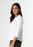 Cloth+Paper+Scissors</p>On Repeat Raglan Tee</p>(White)