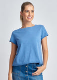 Cloth+Paper+Scissors</p>Short Sleeve Crew Neck Tee</p>(Deep Blue)