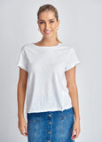 Cloth+Paper+Scissors</p>Short Sleeve Crew Neck Tee</p>(White)