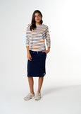 Cloth+Paper+Scissors</p>Repeat Offender 3/4 Sleeve tee</p>(White/Fox)