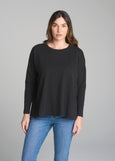 Cloth+Paper+Scissors</p>Drop Sleeve Boxy Tee</p>(Black)