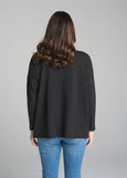 Cloth+Paper+Scissors</p>Drop Sleeve Boxy Tee</p>(Black)