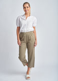 Cloth+Paper+Scissors</p>Cotton Front Pocket Pants</p>(Twig)