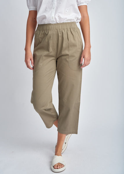 Cloth+Paper+Scissors</p>Cotton Front Pocket Pants</p>(Twig)